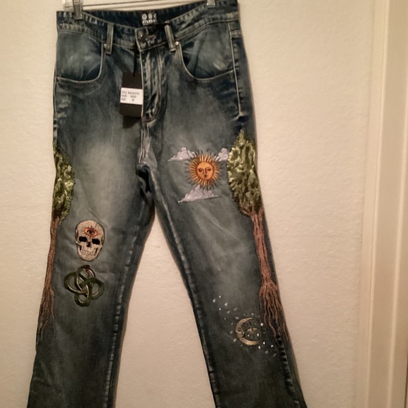 Marcos Alvarado  MBM ARTIST embroidered Jean - Picture 1 of 5